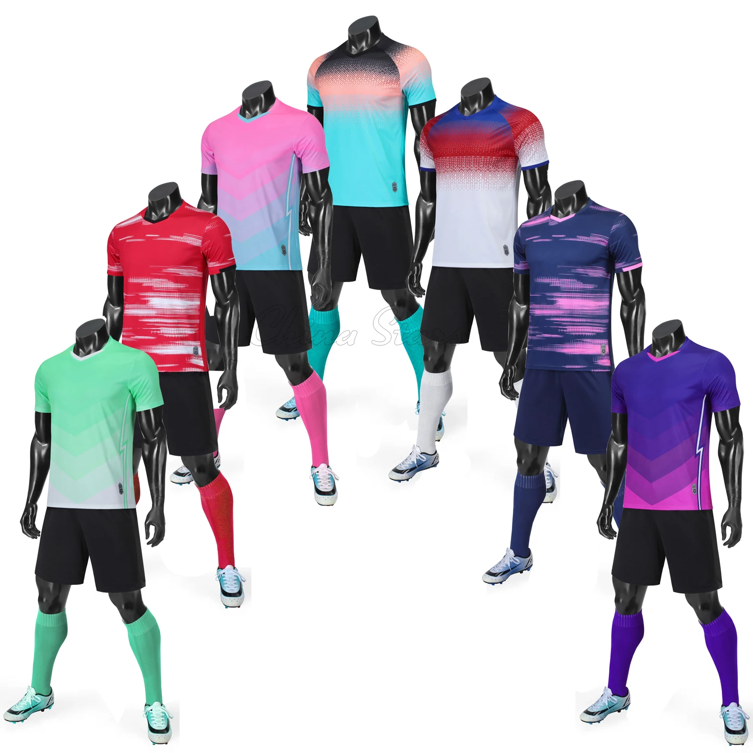 Wholesale Custom Soccer Jersey Adult Kids Boy DIY Football Uniform Set Suits Short Men Football Kits Tracksuit Training Suits
Wholesale Custom Soccer Jersey Adult Kids Boy DIY Football Uniform Set Suits Short Men Football Kits Tracksuit Training Suits