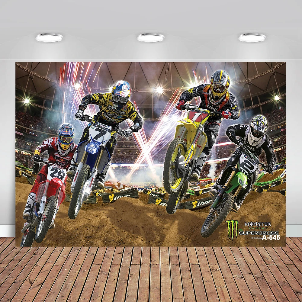 Фон для фотосъемки с изображением мотокросса, украшение на стену для дня рождения, фоны для фотосъемки на заказ, реквизит для студии, баннеры, обои 
Фон для фотосъемки с изображением мотокросса, украшение на стену для дня рождения, фоны для фотосъемки на заказ, реквизит для студии, баннеры, обои