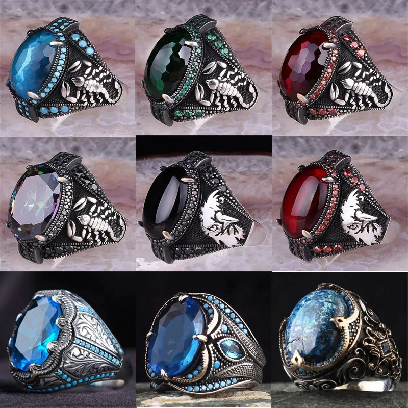 2022 New Scorpion Eagle Men's Ring New Punk Party Turquoise Ring Fashion Personality High Quality Business Diamond Jewelry
2022 New Scorpion Eagle Men's Ring New Punk Party Turquoise Ring Fashion Personality High Quality Business Diamond Jewelry