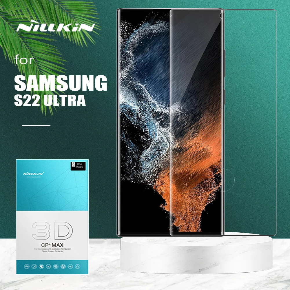 Закаленное стекло Nillkin CP + Max для Samsung Galaxy S22 Ultra 3D защита экрана из закаленного