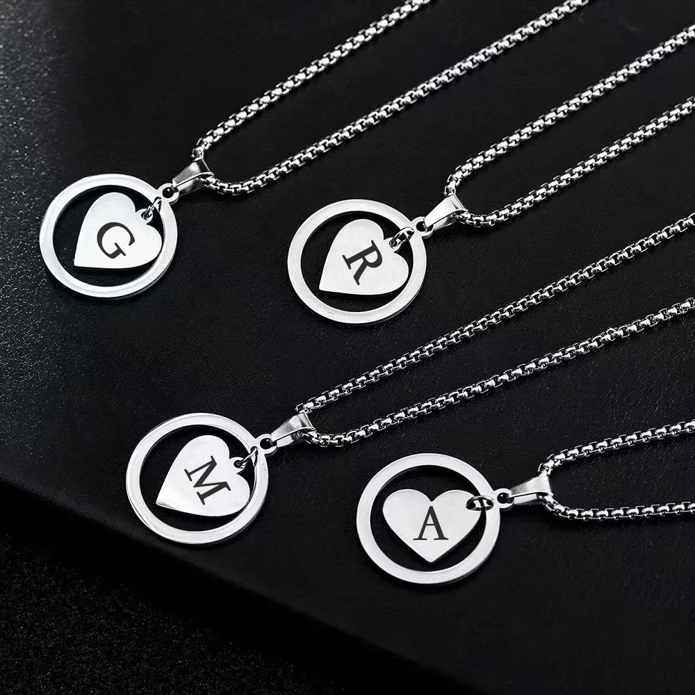 26 Letters A-Z Fashion Trend Boho High Quality Stainless Steel Heart Shape Women Girls Initials Pendant Necklace Glamour Jewelry 
26 Letters A-Z Fashion Trend Boho High Quality Stainless Steel Heart Shape Women Girls Initials Pendant Necklace Glamour Jewelry
