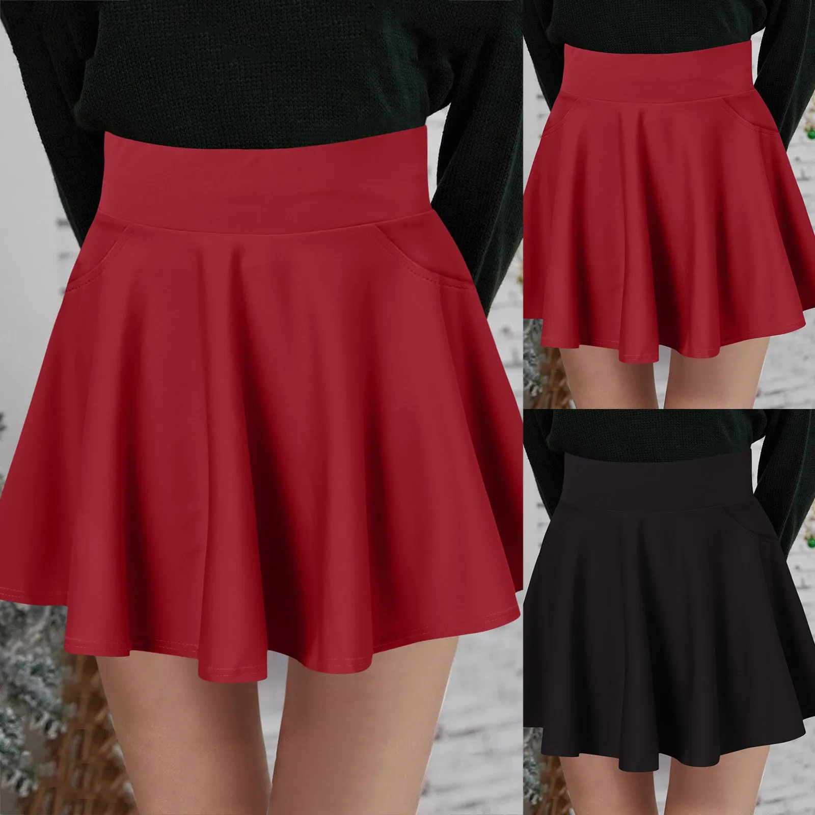Women Fashion Casual Short Style Solid Half Skirt Anti Glare Sun Skirt Pleated Pocket Skirt Skirts for Teen Girls
Women Fashion Casual Short Style Solid Half Skirt Anti Glare Sun Skirt Pleated Pocket Skirt Skirts for Teen Girls