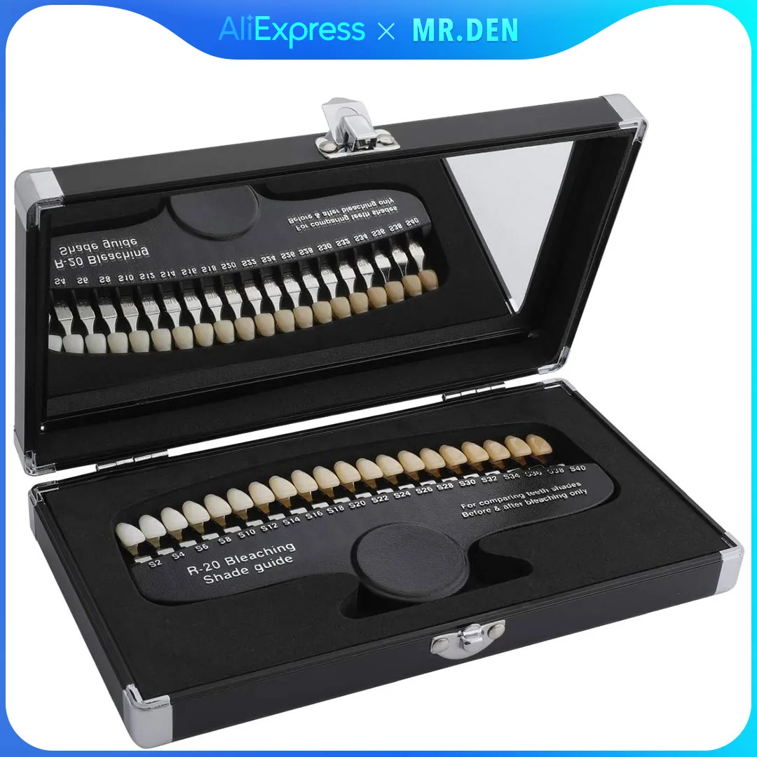 MR DEN Professional R-20/27 Teeth Whitening Shade Guide with Mirror 20 Colors Chart
MR DEN Professional R-20/27 Teeth Whitening Shade Guide with Mirror 20 Colors Chart