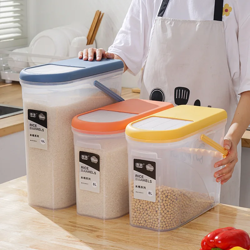 8L/10L Plastic Cereal Rice Food Storage Container with Airtight Lid Flour Grain Dispenser Bins Box Pantry Kitchen Organizer
8L/10L Plastic Cereal Rice Food Storage Container with Airtight Lid Flour Grain Dispenser Bins Box Pantry Kitchen Organizer