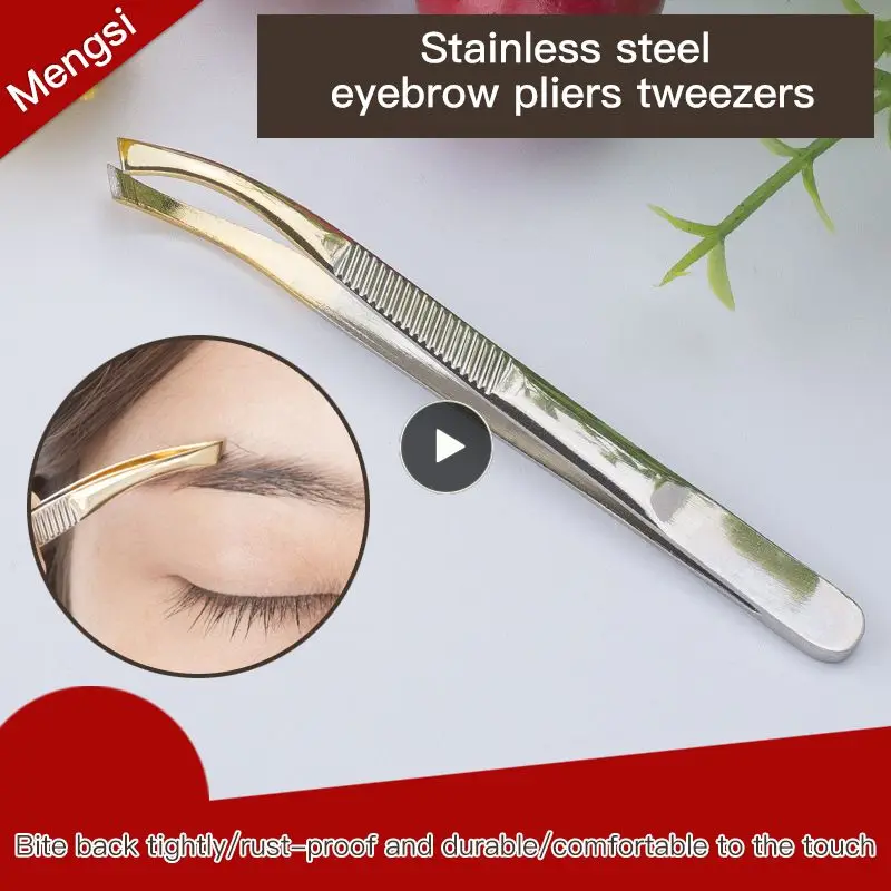 

Professional Eyebrow Tweezer 100% Sharp Slanted Facial Hair Remover Eyebrow Clip Eyelash Tweezers Face Beauty Makeup Tools