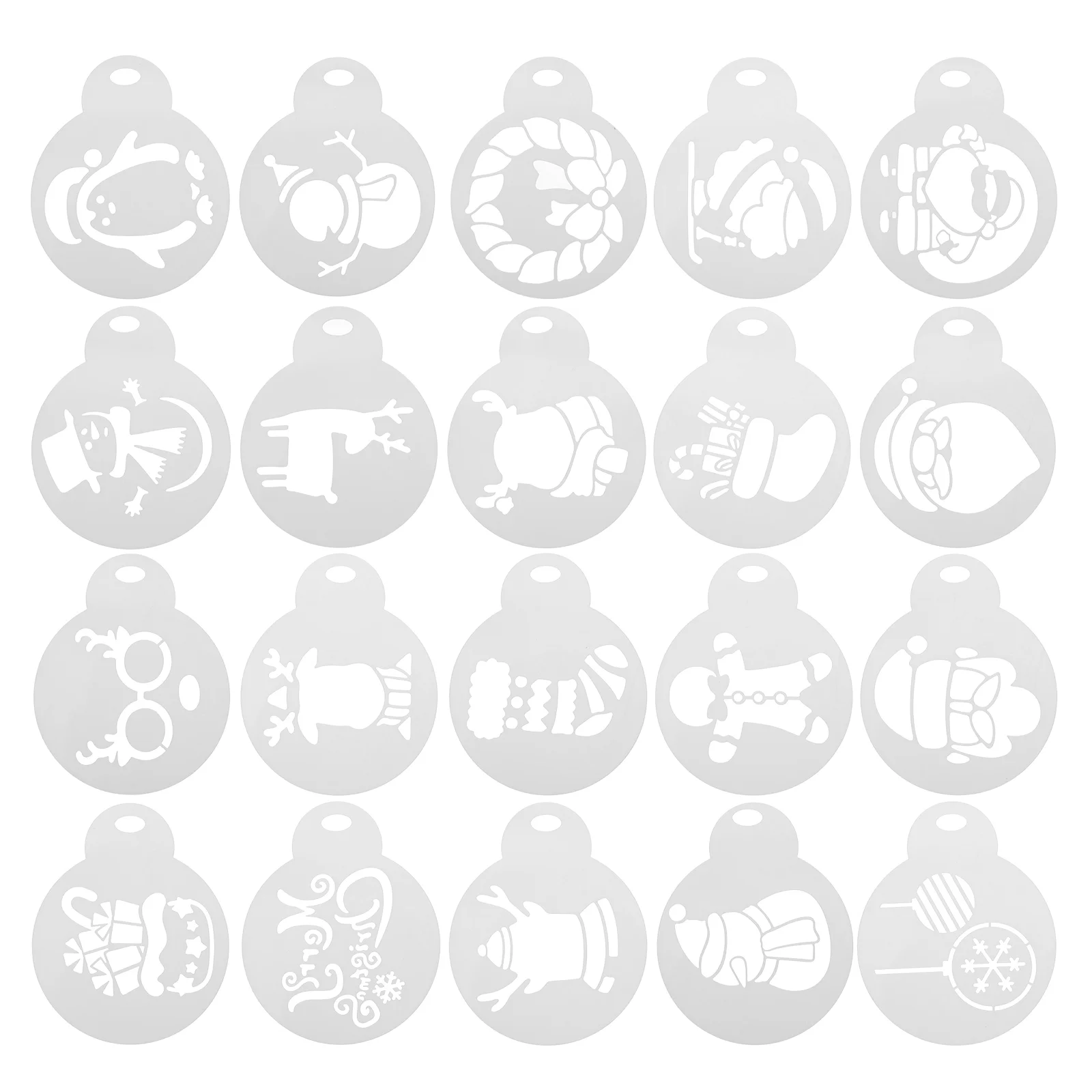 24pcs Painting Stencils Christmas Cookie Stencil Cappuccino Stencil Christmas Stencils Coffee Decorating Molds
24pcs Painting Stencils Christmas Cookie Stencil Cappuccino Stencil Christmas Stencils Coffee Decorating Molds