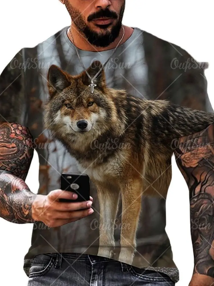 Fashion Casual Men's T Shirts Harajuku Short Sleeve Tee Camouflage Hunting Wild Wolf Animal 3D Print T-Shirt Summer Unisex Tops
Fashion Casual Men's T Shirts Harajuku Short Sleeve Tee Camouflage Hunting Wild Wolf Animal 3D Print T-Shirt Summer Unisex Tops