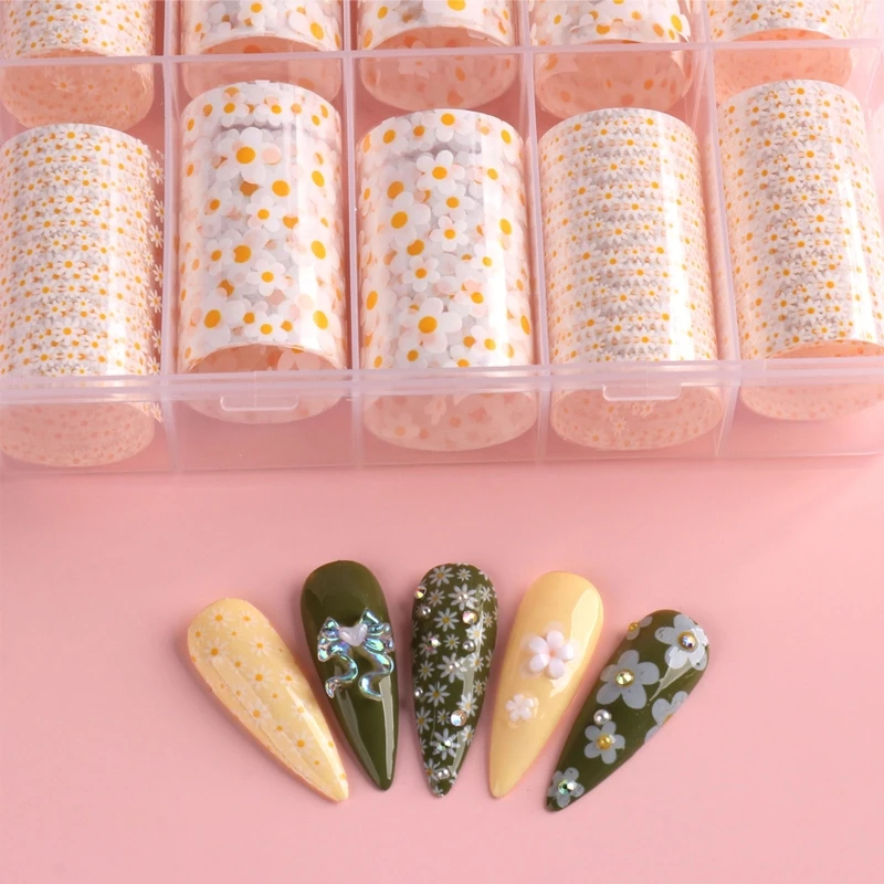10 Rolls for Sun Flower Transfer Foil Art Manicure Starry for Sk 
10 Rolls for Sun Flower Transfer Foil Art Manicure Starry for Sk