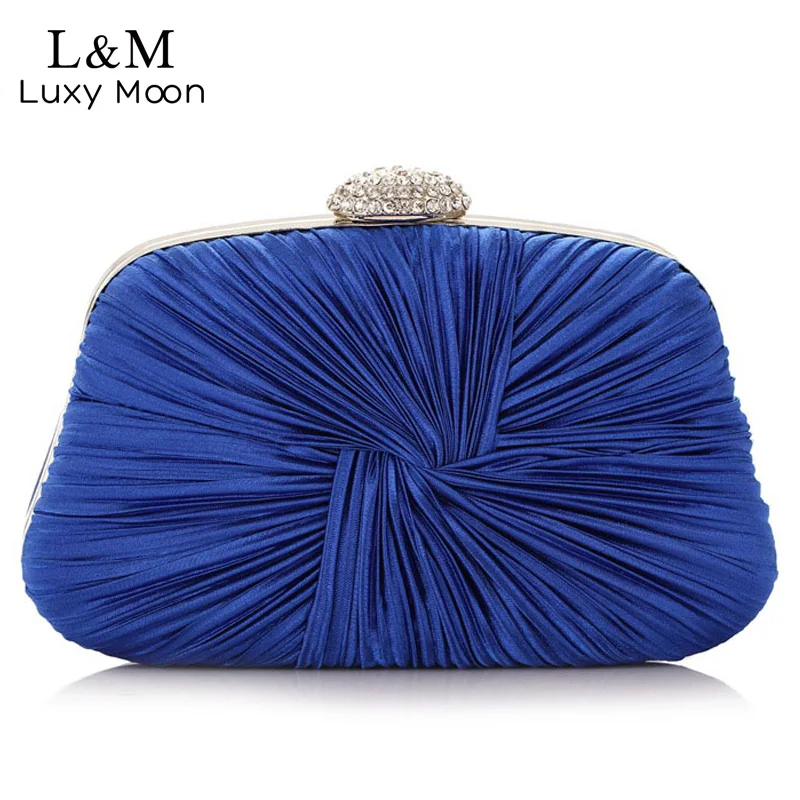 Women Rhinestone Clutch Bag Pleated Evening Hand Bag Blue Crystal Dressed Clutch Bags Wedding Party Chain Purse Small Handbag
Women Rhinestone Clutch Bag Pleated Evening Hand Bag Blue Crystal Dressed Clutch Bags Wedding Party Chain Purse Small Handbag