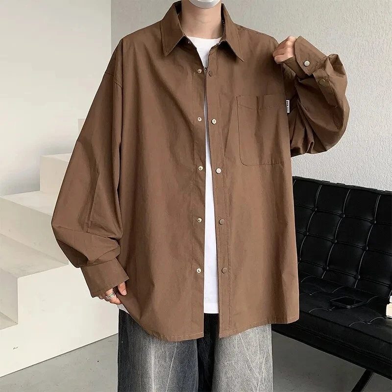 Spring Autumn Fashion Men's Solid Casual T-Shirt Loose Cool Boy Soft Versatile Tops Students Buttons Coat College Style Pocket
Spring Autumn Fashion Men's Solid Casual T-Shirt Loose Cool Boy Soft Versatile Tops Students Buttons Coat College Style Pocket