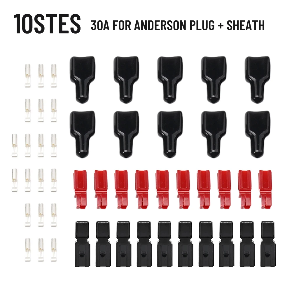 10 Pairs Red And Black 30 Amp 600V For Anderson Plug Connector Dust CoverTerminals Electric Power Vehicles Photovoltaic Systems
10 Pairs Red And Black 30 Amp 600V For Anderson Plug Connector Dust CoverTerminals Electric Power Vehicles Photovoltaic Systems
