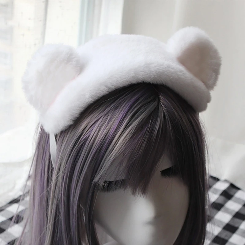 

Furry Animal Ears Hairband Plush Ears Headband Lolita Maid Headdress Anime Cosplay Party Kawaii Hair Accessories