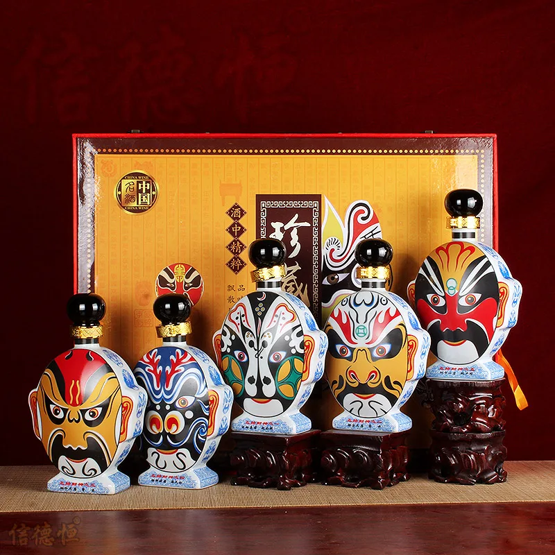 Jingdezhen Ceramic Dead Soldiers Facial Makeup Ornaments Wine Jar Wine Pot Household Sealed Peking Opera Creative Flat Bottle
Jingdezhen Ceramic Dead Soldiers Facial Makeup Ornaments Wine Jar Wine Pot Household Sealed Peking Opera Creative Flat Bottle