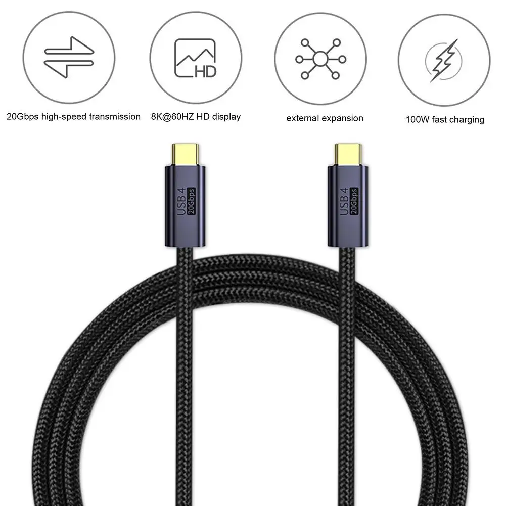Aluminum Alloy Nylon Braided Charging Cable Type-c To C 100w 20gb Charging Video 8k Display Screen Projection Usb 4.0
Aluminum Alloy Nylon Braided Charging Cable Type-c To C 100w 20gb Charging Video 8k Display Screen Projection Usb 4.0