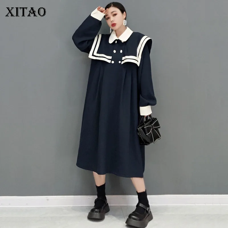 XITAO модное корейское платье, повседневное, с отложным воротником, простой, двубортный, длинный пуловер, свободный, Новое поступление, для жен...
XITAO модное корейское платье, повседневное, с отложным воротником, простой, двубортный, длинный пуловер, свободный, Новое поступление, для жен...