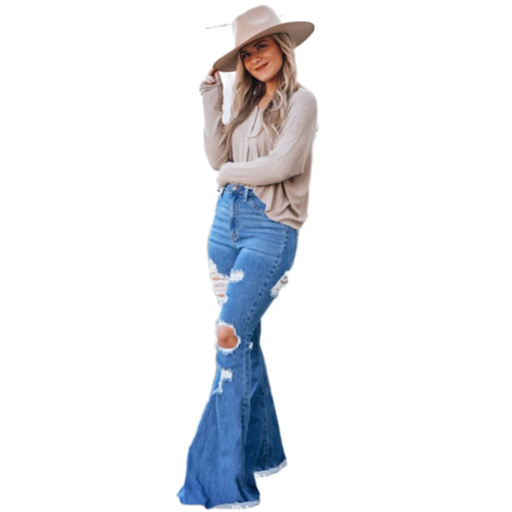 Bell Bottomed Women's Ripped Jeans High Waist Loose Straight Pants Wide Leg Pants Women's Flared Jeans Y2K High Street Trousers
Bell Bottomed Women's Ripped Jeans High Waist Loose Straight Pants Wide Leg Pants Women's Flared Jeans Y2K High Street Trousers