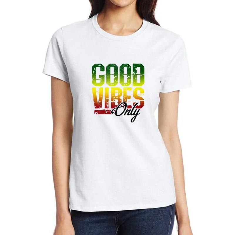 Good Vibes Only Reggae Music Rasta Design T-shirts Women's Customizable Cotton Breathable Tee Shirt Street Fashion Tops
Good Vibes Only Reggae Music Rasta Design T-shirts Women's Customizable Cotton Breathable Tee Shirt Street Fashion Tops