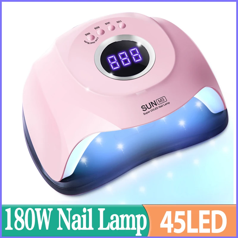 Sun M3 UV/LED Nail Lamp 180W 45 Beads UV LED Lamp Smart Auto Nail Dryer Professional Gel Polish Dryer Lamp
Sun M3 UV/LED Nail Lamp 180W 45 Beads UV LED Lamp Smart Auto Nail Dryer Professional Gel Polish Dryer Lamp