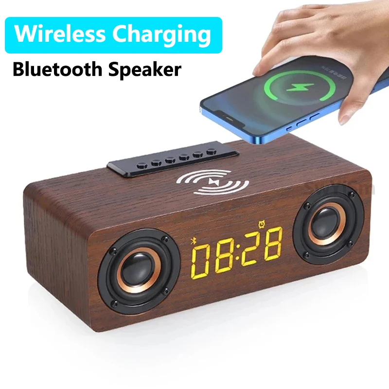 Wooden Wireless Charging Alarm Clock Bluetooth Speaker Subwoofer TV Soundbar Home Theater Column for Computer Speakers FM radios
Wooden Wireless Charging Alarm Clock Bluetooth Speaker Subwoofer TV Soundbar Home Theater Column for Computer Speakers FM radios