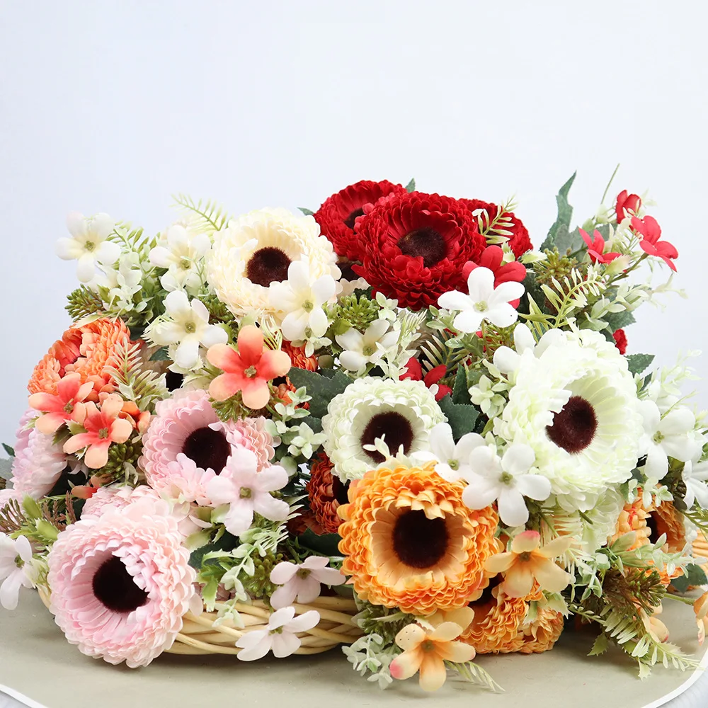 10Head Simulation Gerbera Flower Bouquet Wedding Home Decoration Flores Artificial Chrysanthemum Silk Flower Party Supply Wreath
10Head Simulation Gerbera Flower Bouquet Wedding Home Decoration Flores Artificial Chrysanthemum Silk Flower Party Supply Wreath