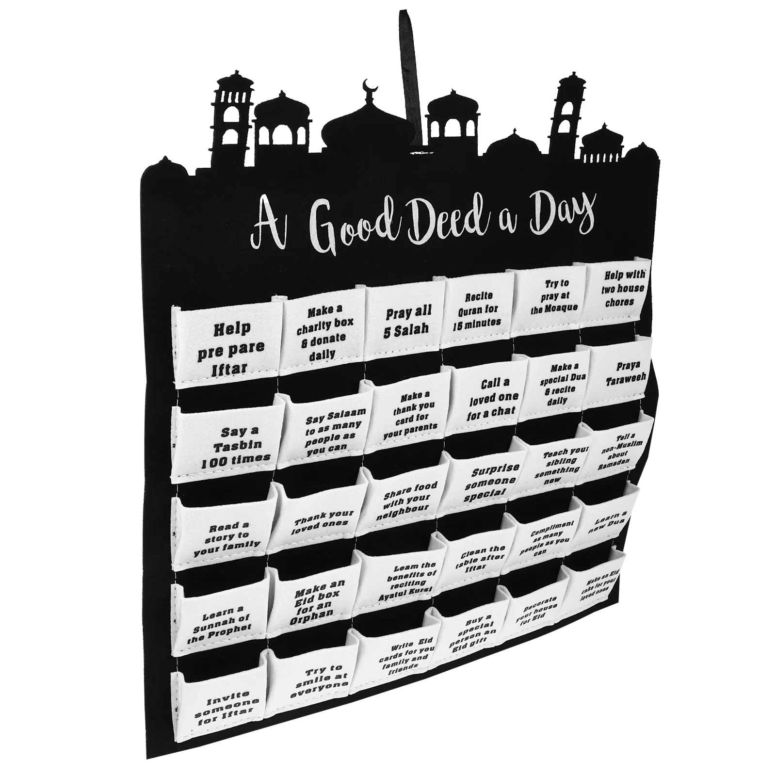 1PC Felt Cloth Wall Calendar Countdown Calendar Wall Hanging Calendar Ramadan Advent Calendar Islam Ornament
1PC Felt Cloth Wall Calendar Countdown Calendar Wall Hanging Calendar Ramadan Advent Calendar Islam Ornament