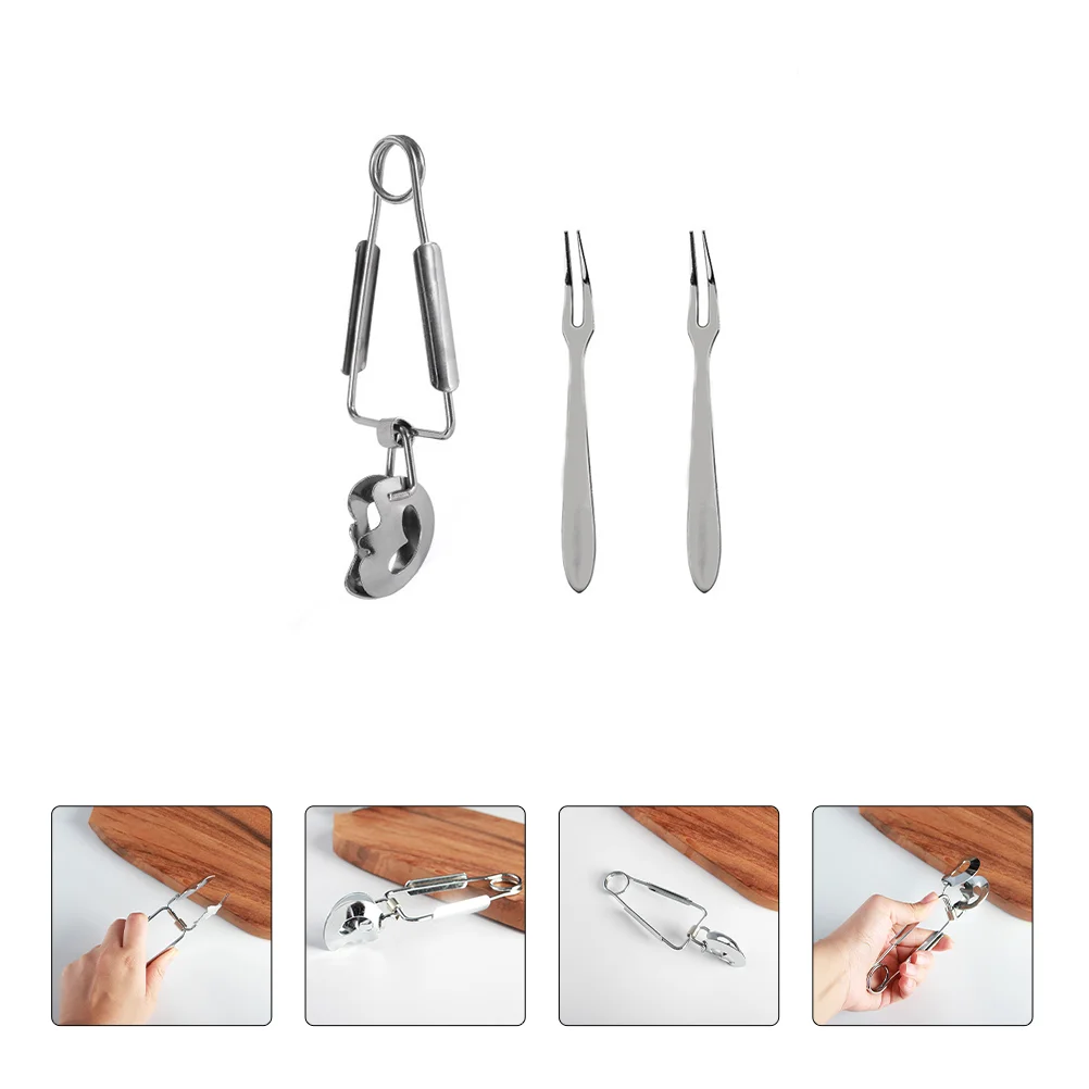 

Tongs Escargot Tong Snail Fork Forks Cooking Stainless Steel Serving Seafood Kitchen Shelltool Bbq Clips Salad Barbecue Picking