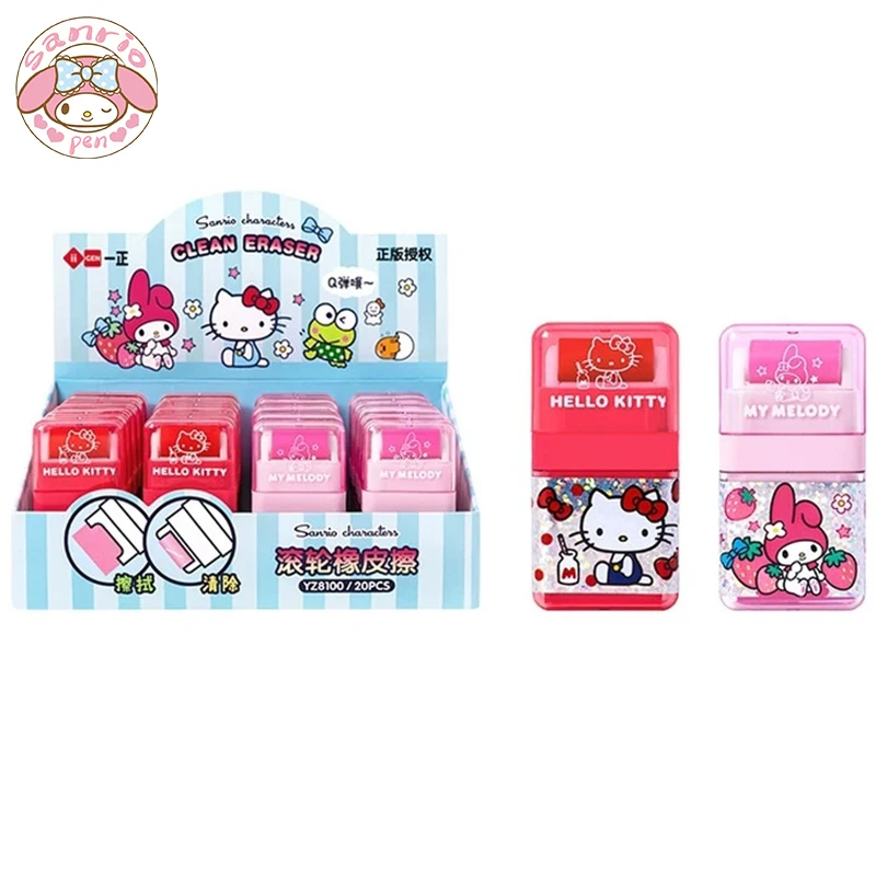 Sanrio Roller Eraser 10/20pcs Kawaii Student Stationery Cute Creative Eraser Rubber Set School Prizes Kid Learn Draw Eraser Tool 
Sanrio Roller Eraser 10/20pcs Kawaii Student Stationery Cute Creative Eraser Rubber Set School Prizes Kid Learn Draw Eraser Tool