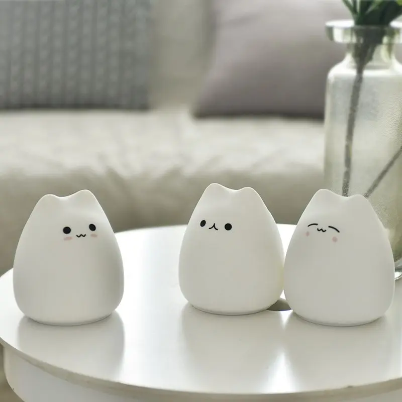 Mini Cute Cartoon Cat Shaped Pat Light Lamp Soft Silicone Nightlight For Kids Toy Gifts Room Decor
Mini Cute Cartoon Cat Shaped Pat Light Lamp Soft Silicone Nightlight For Kids Toy Gifts Room Decor