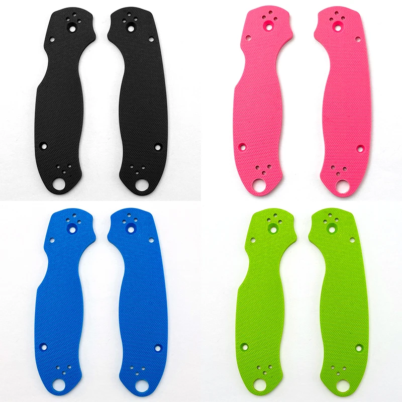 

1 Pair 4 Colors G10 Material Folding Knife Handle Patches Scales for Spyderco C223 Paramilitary 3 Para3 PM3 DIY Make Accessories