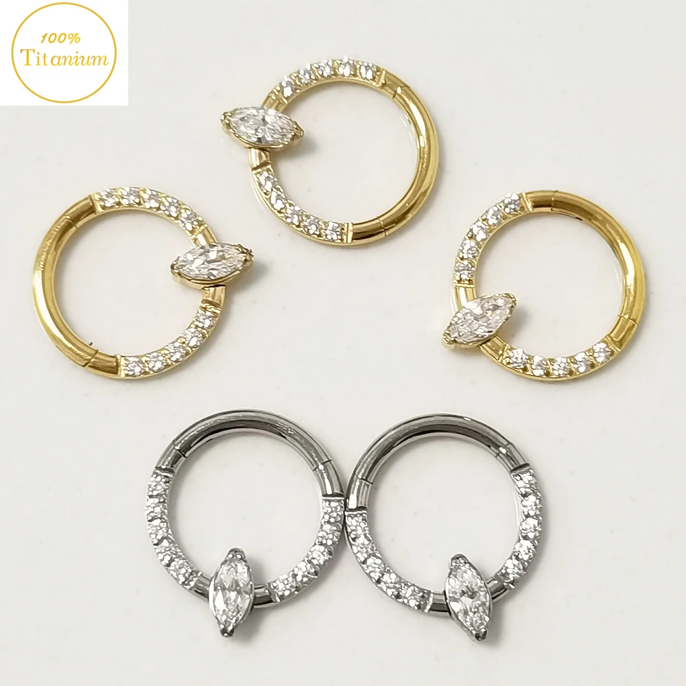 Nose Piercing Septum Nose Ring G23 Titanium Zircon Hoop Hinged Segment Clicker Earrings Cartilage Tragus Helix Piercing Jewelry
Nose Piercing Septum Nose Ring G23 Titanium Zircon Hoop Hinged Segment Clicker Earrings Cartilage Tragus Helix Piercing Jewelry