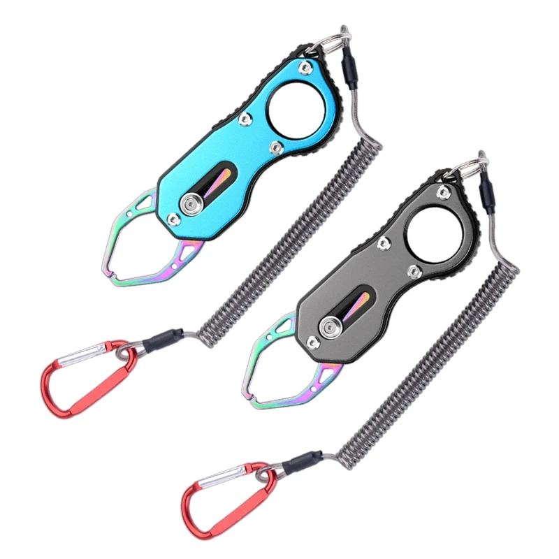 Portable Mini Fish Lip Stainless Steel Fish Holder Tool Grabber Fish Catcher with Coiled Lanyard Easy to Use
Portable Mini Fish Lip Stainless Steel Fish Holder Tool Grabber Fish Catcher with Coiled Lanyard Easy to Use