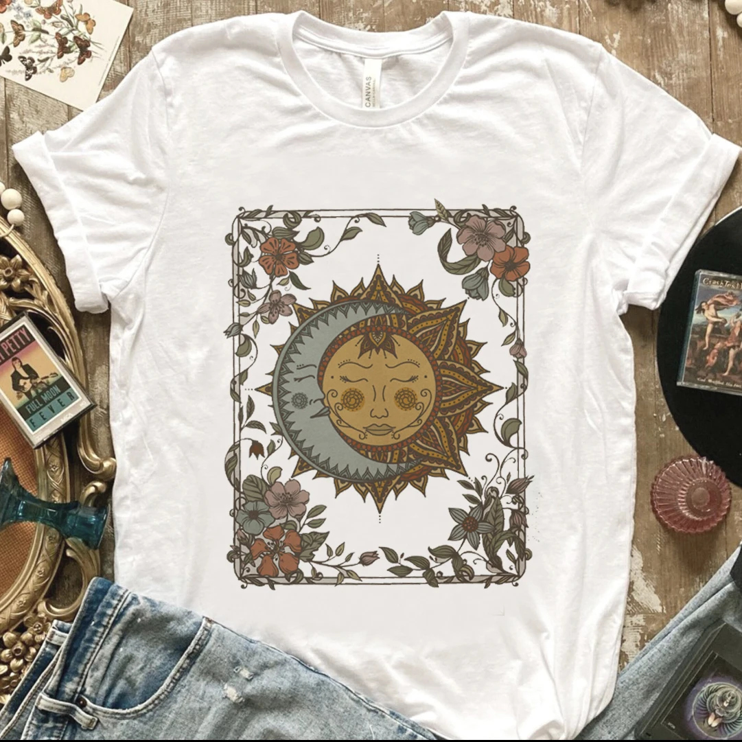 Sun and Moon Oversized TShirt, Cute Boho Cottagecore Aesthetic Tee, Witchy Stuff, Botanical Floral Celestial Tee Shirt, Mystical
Sun and Moon Oversized TShirt, Cute Boho Cottagecore Aesthetic Tee, Witchy Stuff, Botanical Floral Celestial Tee Shirt, Mystical