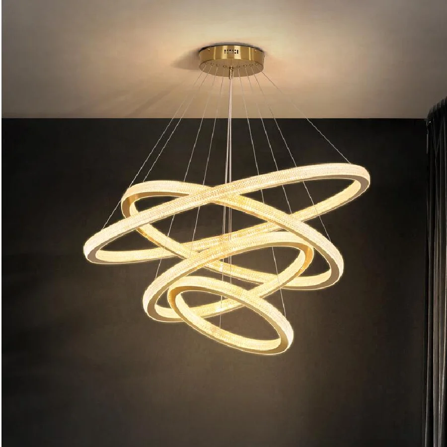 Nordic LED ring chandelier lighting simple aluminum acrylic lustres lighting modern luxury living room bedroom golden light
Nordic LED ring chandelier lighting simple aluminum acrylic lustres lighting modern luxury living room bedroom golden light