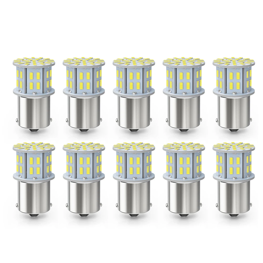 10X Car LED Lights S25 1156 1157 BAY15D P21/5W BA15S 50*3014 SMD Auto Turn Signal Bulbs DRL Daytime Running Lamp 12V White 6000k
10X Car LED Lights S25 1156 1157 BAY15D P21/5W BA15S 50*3014 SMD Auto Turn Signal Bulbs DRL Daytime Running Lamp 12V White 6000k