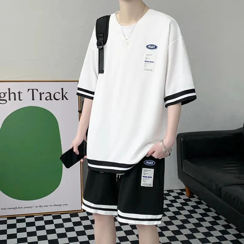 Spring Summer Fashion Solid Print Casual Men's Loose Sporty Cool Boys Soft Pullover Shirt Short Sleeve Top Pants Stripes
Spring Summer Fashion Solid Print Casual Men's Loose Sporty Cool Boys Soft Pullover Shirt Short Sleeve Top Pants Stripes