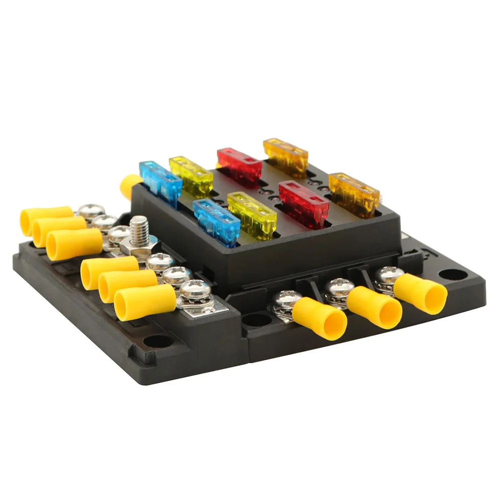 6 Ways Fuse Box Holder with ATC/ATO/ATP Fuse Box Holder LED Warning Indicator with Fuse for Car Boat Marine
6 Ways Fuse Box Holder with ATC/ATO/ATP Fuse Box Holder LED Warning Indicator with Fuse for Car Boat Marine