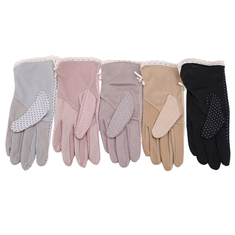 Sun Protection Gloves Driving UV Protection Non-slip Gloves Polka Dot Cotton Lace Trim Touch Screen Ladies Fashion Wrist Women
Sun Protection Gloves Driving UV Protection Non-slip Gloves Polka Dot Cotton Lace Trim Touch Screen Ladies Fashion Wrist Women