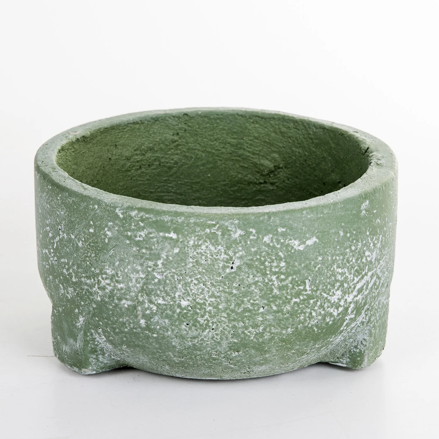 Veramaya Kurna type green concrete flower pot 18x10 Cm 
Veramaya Kurna type green concrete flower pot 18x10 Cm