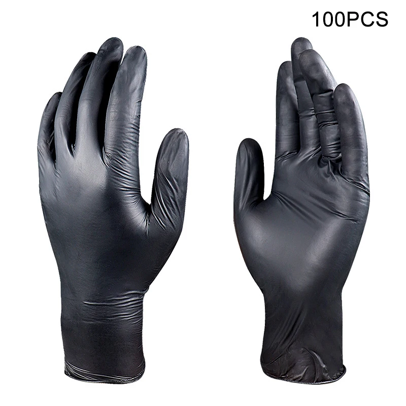 100pcs Black Disposable Nitrile Latex Machine Cleaning Hair Salon Oil Resistant Protective Gloves Work Beauty Supplies Tools
100pcs Black Disposable Nitrile Latex Machine Cleaning Hair Salon Oil Resistant Protective Gloves Work Beauty Supplies Tools