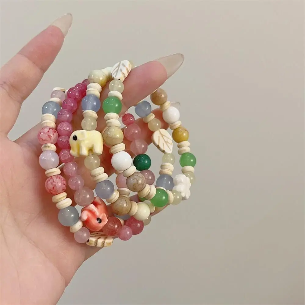 Fashion Flower Elephant Bracelet Cats Eye Bead Ceramic Starfish Dopamine Bracelet for Women
Fashion Flower Elephant Bracelet Cats Eye Bead Ceramic Starfish Dopamine Bracelet for Women