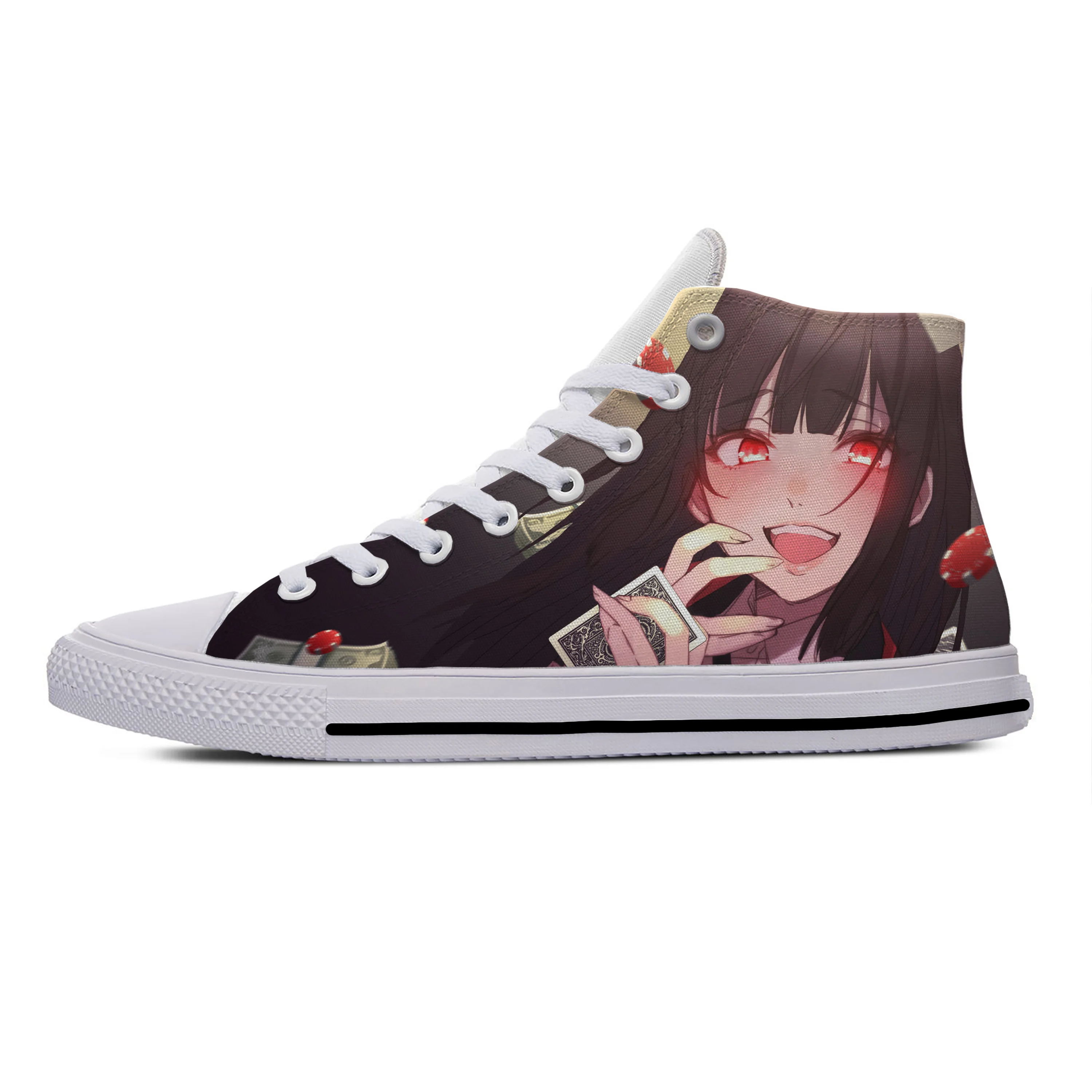 Hot Japanese Manga Anime Kakegurui Jabami Yumeko Casual Shoes High Top Lightweight Board Shoes Breathable Men Women Sneakers
Hot Japanese Manga Anime Kakegurui Jabami Yumeko Casual Shoes High Top Lightweight Board Shoes Breathable Men Women Sneakers