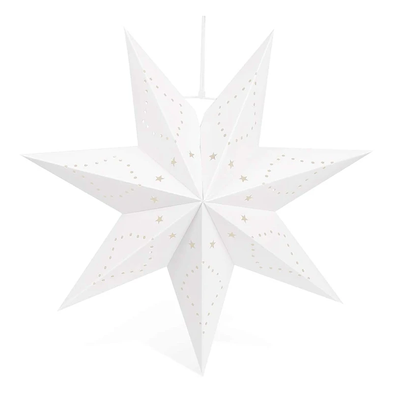 Fashionhanging Paper 7 Pointed Star Lantern, Christmas Hanging Star Decorations For Christmas Wedding Birthday Decoration
Fashionhanging Paper 7 Pointed Star Lantern, Christmas Hanging Star Decorations For Christmas Wedding Birthday Decoration