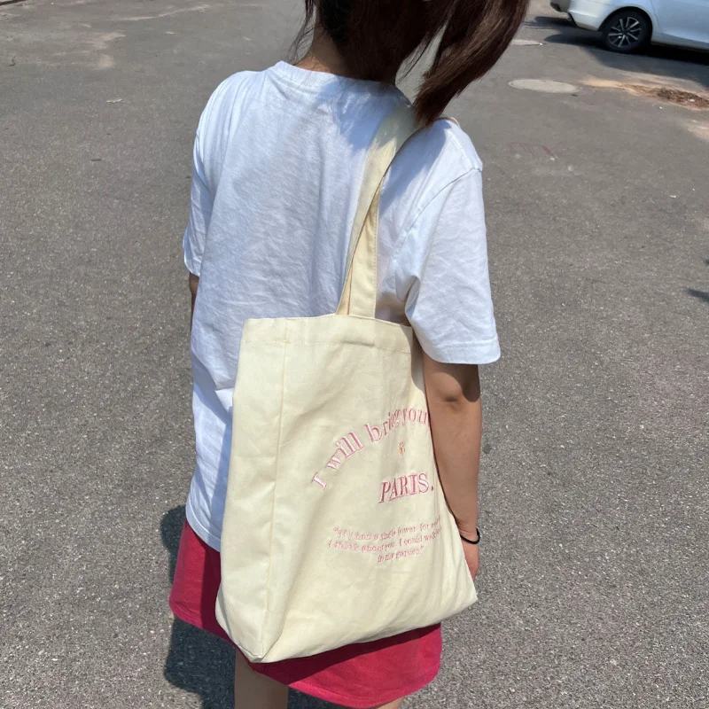 Women Canvas Shoulder Bag Embroidery Daily Shopping Bags Student Books Bag Cotton Cloth Handbags Tote for Girls
Women Canvas Shoulder Bag Embroidery Daily Shopping Bags Student Books Bag Cotton Cloth Handbags Tote for Girls