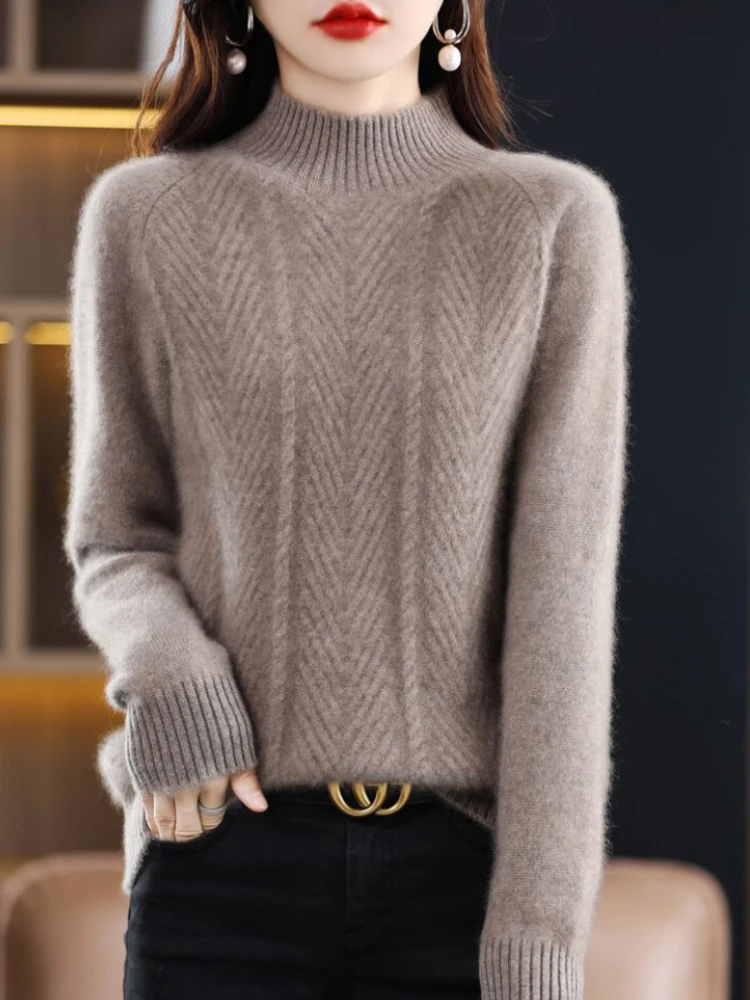 Женский пуловер с воротником-хомутом, теплый и плотный свитер с длинным рукавом, эластичный простой базовый джемпер в Корейском стиле, Осен...
Женский пуловер с воротником-хомутом, теплый и плотный свитер с длинным рукавом, эластичный простой базовый джемпер в Корейском стиле, Осен...