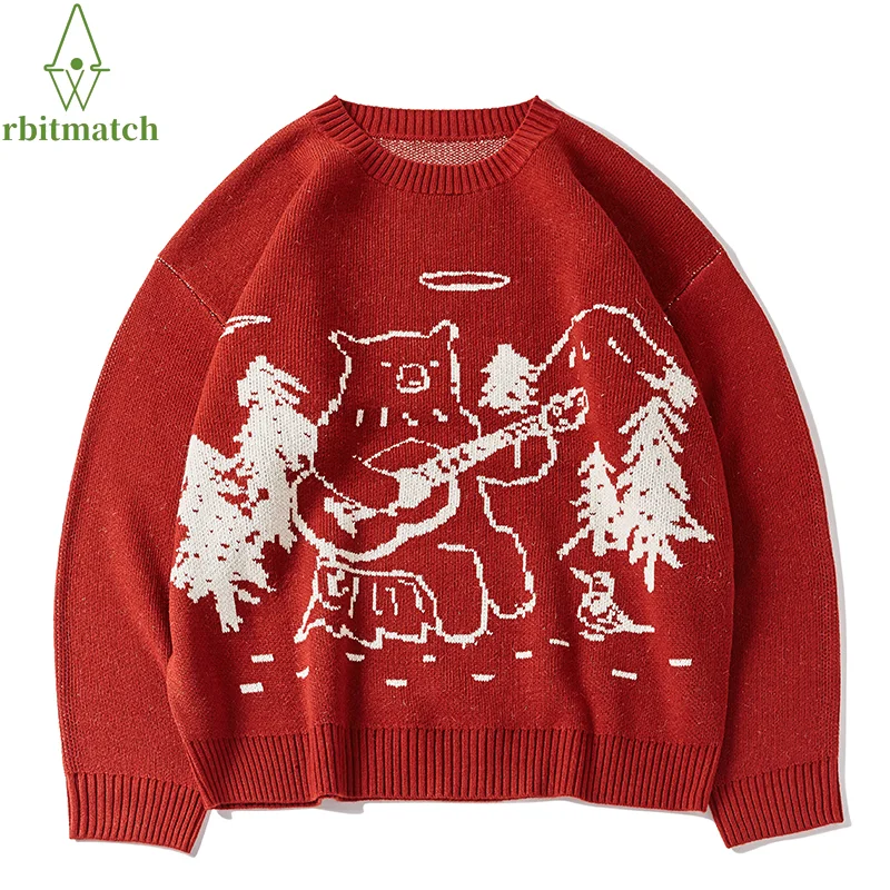 Man Sweater Cartoon Teddy Bear Pattern Men Christmas Streetwear Pullovers Autumn Sweaters Man Women Harajuku Hip Hop Pullover
Man Sweater Cartoon Teddy Bear Pattern Men Christmas Streetwear Pullovers Autumn Sweaters Man Women Harajuku Hip Hop Pullover