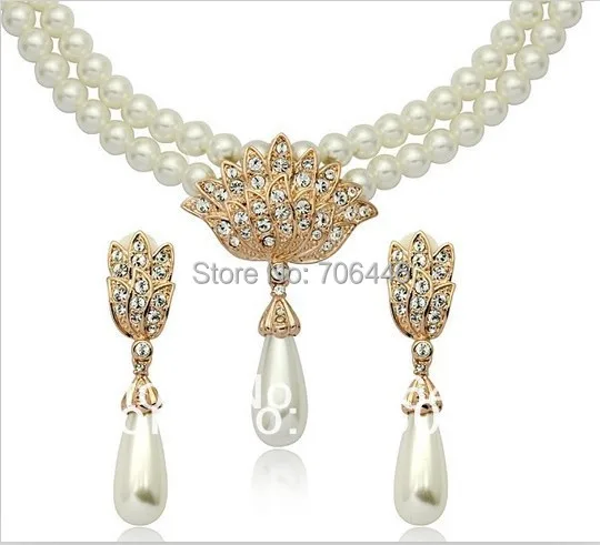 Gold Tone Clear Rhinestone Crystal Double Strand Bridal Bridesmaid Necklace and Earrings Jewelry Sets
Gold Tone Clear Rhinestone Crystal Double Strand Bridal Bridesmaid Necklace and Earrings Jewelry Sets
