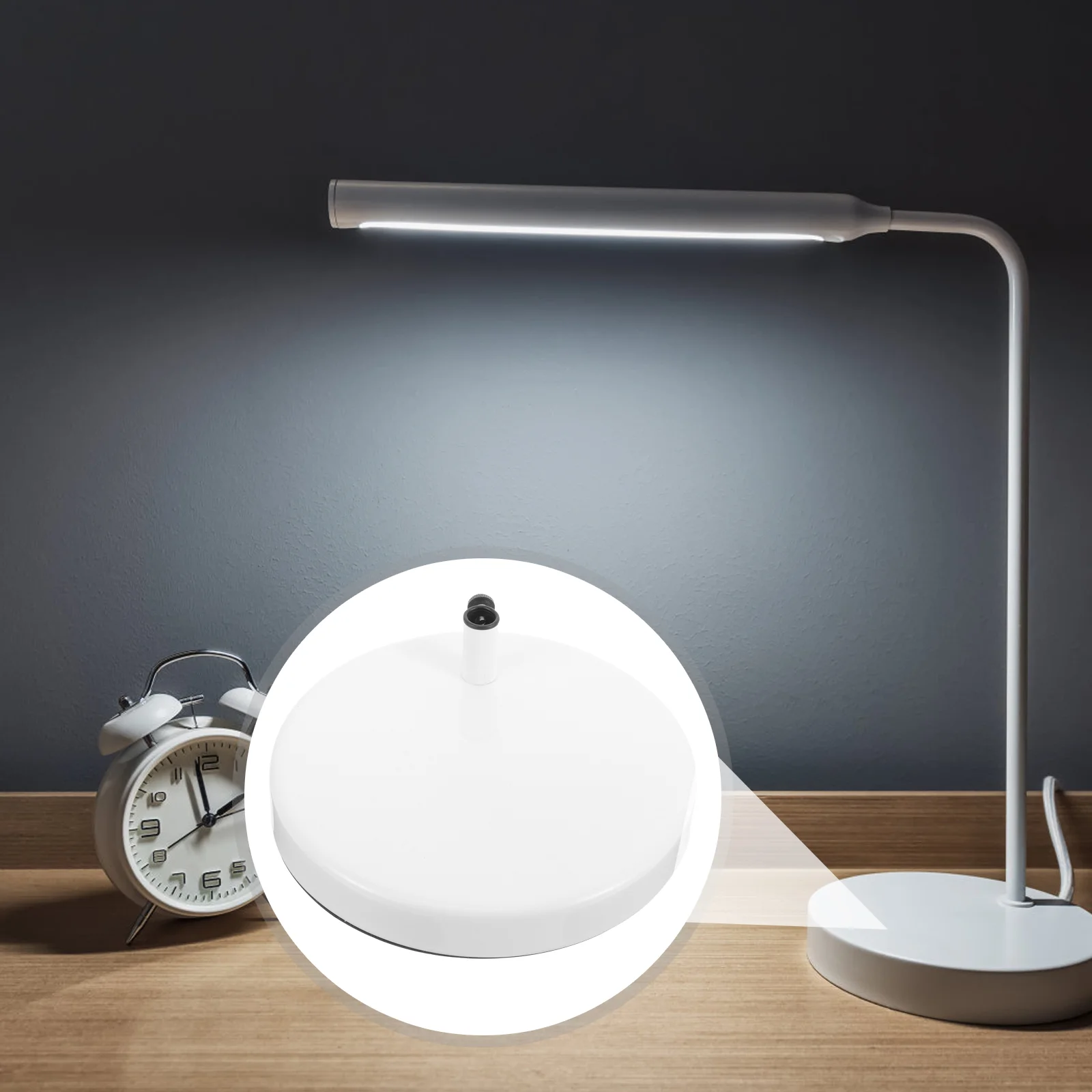 Iron Lamp Base Base Smooth Stand Chassis Mount Swing Arm Iron Bases White Table Without Shade Round Work
Iron Lamp Base Base Smooth Stand Chassis Mount Swing Arm Iron Bases White Table Without Shade Round Work