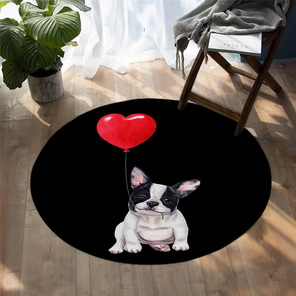 Heart Balloon Play Mat Children's Room Bulldog Round Carpet Cartoon Floor Mat Cute Dog Living Room Area Rug
Heart Balloon Play Mat Children's Room Bulldog Round Carpet Cartoon Floor Mat Cute Dog Living Room Area Rug