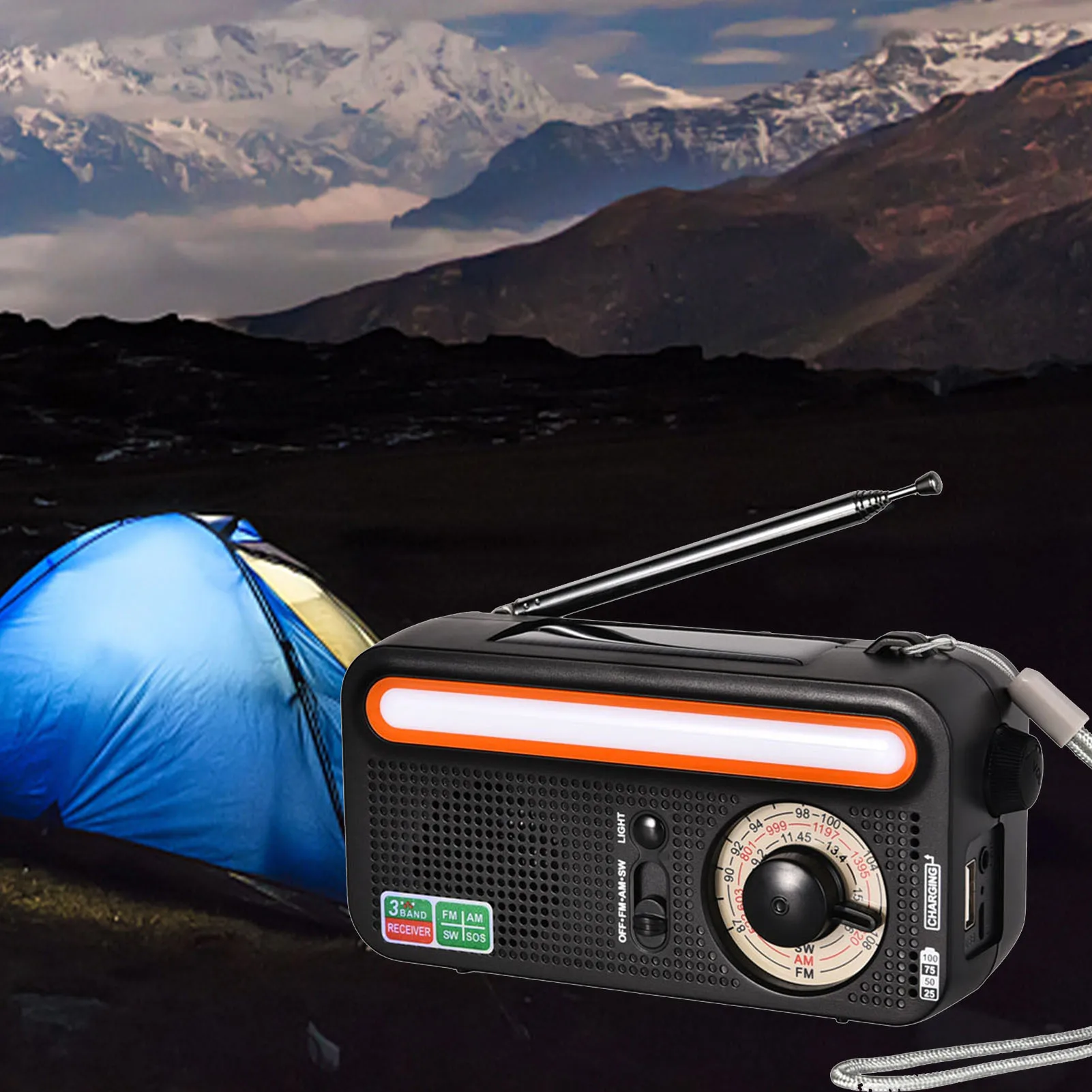 2000mAh Emergency Radio Solar FM/AM/SW Weather Alert Radio Hand Crank Battery Powered USB Charging FM/AM/SW SOS Alarm Weather
2000mAh Emergency Radio Solar FM/AM/SW Weather Alert Radio Hand Crank Battery Powered USB Charging FM/AM/SW SOS Alarm Weather