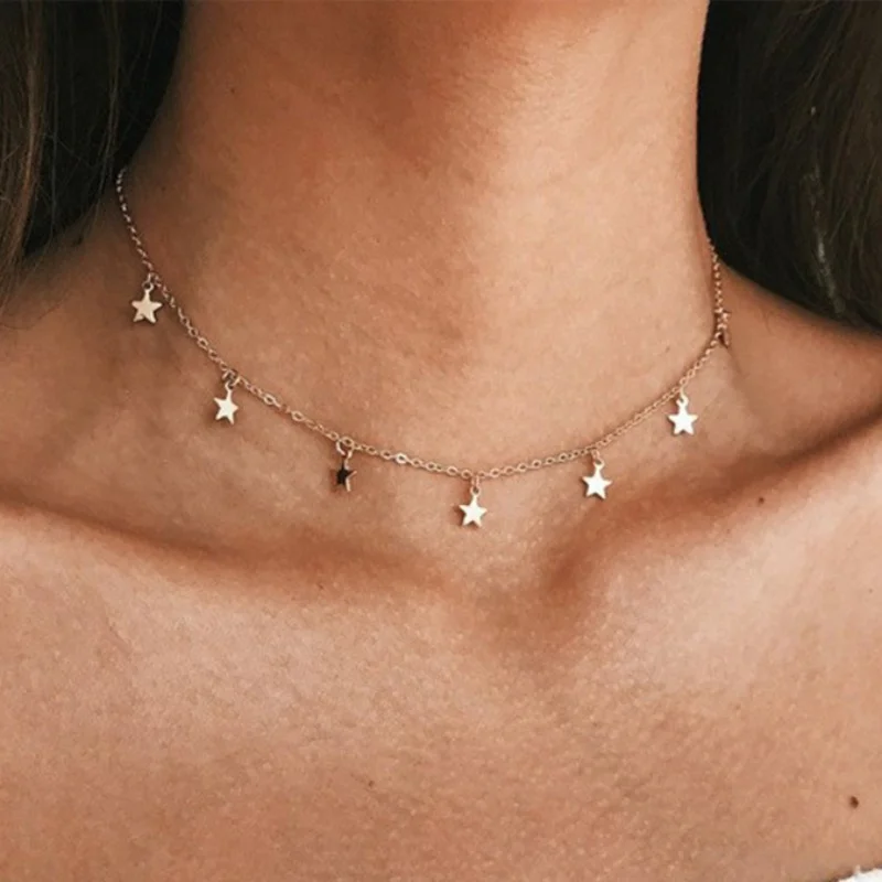 Orazio 14K Gold Pendant Necklace for Women Stainless Steel Star Accessories Neck Chain Korean Fashion Choker Jewelry Wholesale
Orazio 14K Gold Pendant Necklace for Women Stainless Steel Star Accessories Neck Chain Korean Fashion Choker Jewelry Wholesale